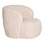 Setubal Loungestol - Loungestol, imiteret pels, off-white, HN1093