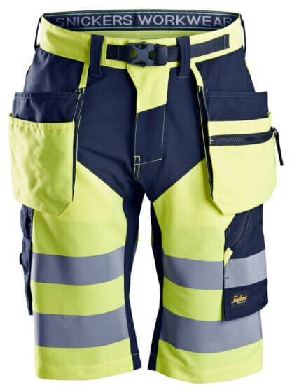 Snickers High-Vis shorts+ med hylsterlommer, klasse 1 6933