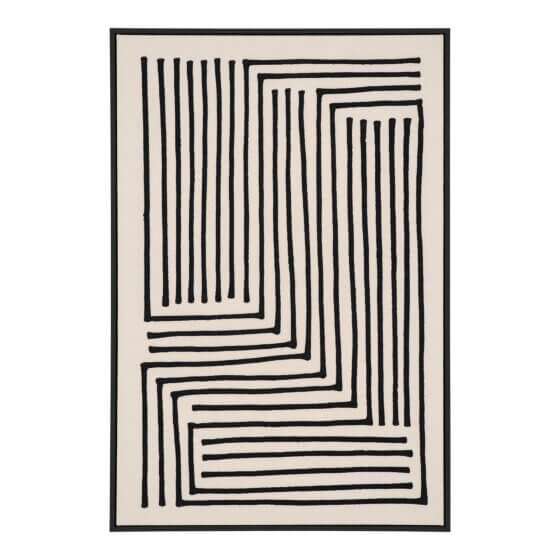 Lipari Lærredsprint - Lærredsprint, canvas, sort/beige, No.3 60x90 cm