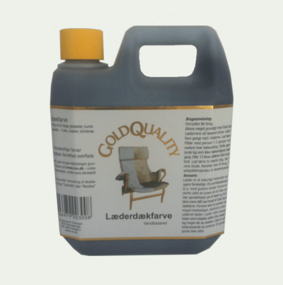 Gold Quality Læderdækfarve, sort, 1000ml