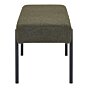 Swindon Bænk - Bænk, bouclé, mørkegrøn med sorte ben, 100x36x42,5 cm, HN1241