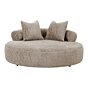 Cairo Daybed - Daybed med 2 puder i chenille, rund, natur, HN1251