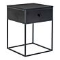 Vita Hjørnebord - Hjørnebord, 1 skuffe, sort, sort stel 40x40x55 cm