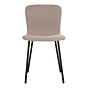Halden Spisebordsstol - Spisebordsstol i bouclé, beige med sorte ben, HN1233