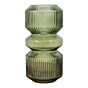 Vase - Vase, glas, grøn, ø12x25 cm