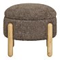 Medas Puf - Puf med opbevaring, bouclé, brun/natur, HN1237