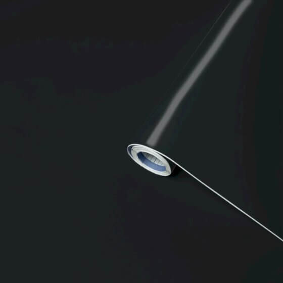 Lenco selvklæbende folie - Black - 45x200 cm.