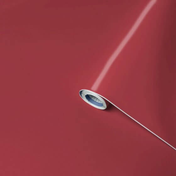 Lenco selvklæbende folie - Red - 45x200 cm.