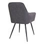 Harbo Spisebordsstol - Spisebordsstol i PU, mørkegrå  med sorte ben, HN1221