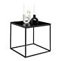 Vita Hjørnebord - Hjørnebord, sort, sort stel 45x45x45 cm