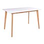 Vojens Spisebord - Spisebord, hvid og natur 70x120xh75 cm