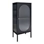 Adelaide Vitrineskab - Vitrineskab, sort, 1 riflet glasdør 50x35x110 cm