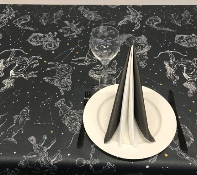 Textildug med stjernetegn