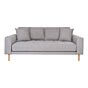 Lido 2,5 Personers Sofa - 2,5  Personers Sofa, lysegrå med to puder og natur træben, HN1040