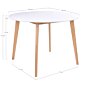 Vojens Spisebord - Spisebord, hvid og natur ø105x75 cm