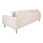 Lido 3 Personers Sofa - 3 Personers Sofa, sand med to puder og natur træben, HN1050