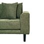 Lido Lounge Sofa - Lounge Sofa, venstrevendt i olivengrøn med fire puder og sorte træben, HN1020