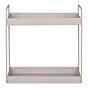 Rabo Stående Dobbelthylde - Stående Dobbelthylde, stål, sand, 2 hylder 30x15x31 cm