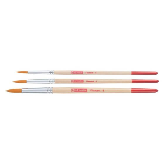 Art Creation - Akvarel Pensel Sæt med 3 runde - Polyester