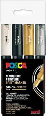 Posca Pen PC5M 2,5mm - Sæt med 4 STK.