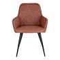 Harbo Spisebordsstol - Spisebordsstol i PU, vintage brun med sorte ben, HN1220