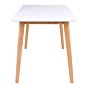Vojens Spisebord - Spisebord, hvid og natur 70x120xh75 cm