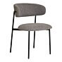 Mira Spisebordsstol - Spisebordsstol, bouclé, lysegrå med sorte ben, HN1268