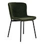 Maceda Spisebordsstol - Spisebordsstol i bouclé, mørkegrøn med sorte ben, HN1241
