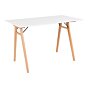 Vojens Skrivebord - Skrivebord, hvid og natur 120x60x75 cm