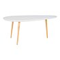 Vado Sofabord - Sofabord, hvid med naturben 60x110x45 cm