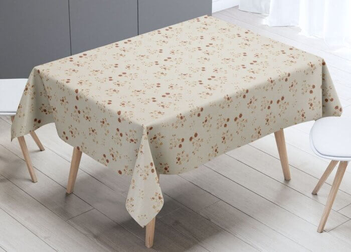 Voksdug - Brune blomsterranker