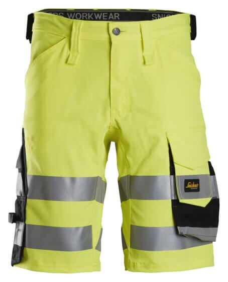 Snickers High-Vis arbejdsshorts med stretch, klasse 1 6136