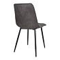 Middelfart Spisebordsstol - Spisebordsstol i microfiber, mørkegrå med sorte ben, HN1229