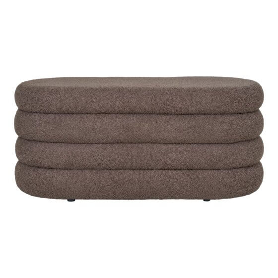 Dartford Bænk - Bænk med opbevaring, bouclé, brun 103x45x44 cm, HN1238