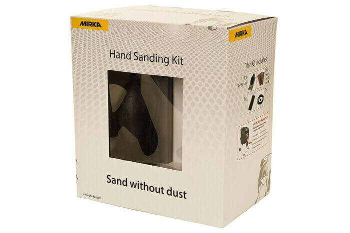 Mirka Håndslibekit 70 x 198 mm - slibeklods+sugeslange+5 slibenet