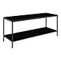 Vita TV-bænk - TV bænk, 2 hylder, sort, sort stel 100x36x45 cm