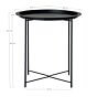 Bastia Hjørnebord - Hjørnebord i stål, sort Ø47x50 cm