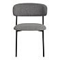 Mira Spisebordsstol - Spisebordsstol, bouclé, lysegrå med sorte ben, HN1268