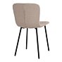Halden Spisebordsstol - Spisebordsstol i bouclé, beige med sorte ben, HN1233