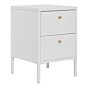 Dalby Kommode - Kommode, 2 skuffer, stål, hvid 40x40x59,5 cm
