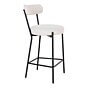 Badalona Counterstol - Counterstol, hvid bouclé med sorte ben, HN1270