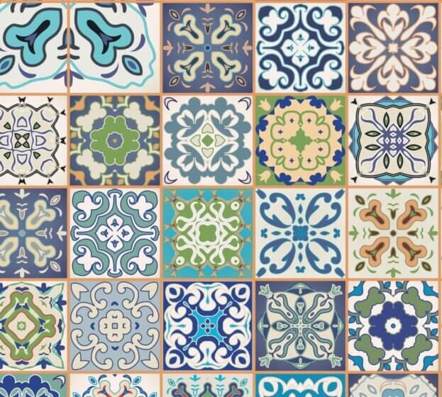 Lenco selvklæbende folie - Tiles Liana - 45x200 cm.