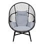 Rosario Loungestol - Loungestol, polyrattan, sort, inkl. hynder