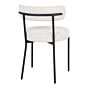 Badalona Spisebordsstol - Spisebordsstol, hvid bouclé med sorte ben, HN1270