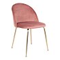 Geneve Spisebordsstol - Spisebordsstol i velour, rosa med ben i messing look, HN1214