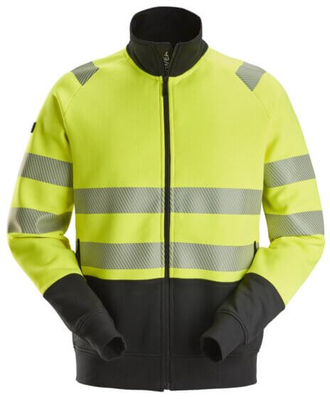 Snickers High-Vis sweatjakke med lang lynlås, klasse 2 2835