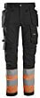 Snickers High-Vis arbejdsbukser med stretch og hylsterlommer, klasse 1 6234