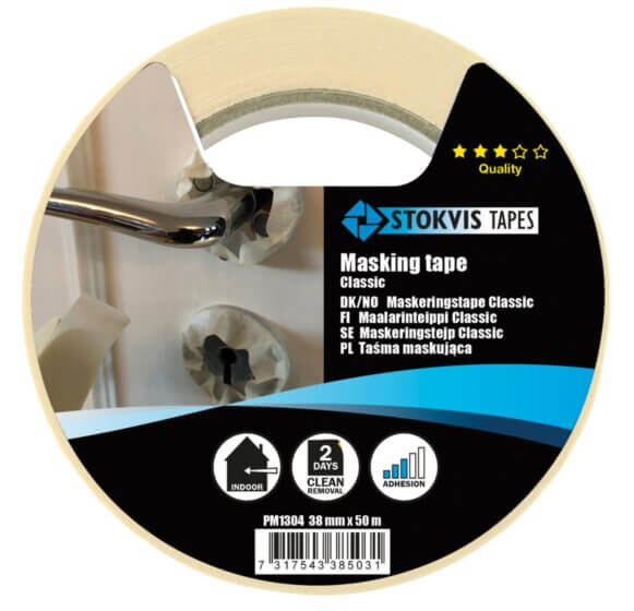 Stokvis 80° Proff Malertape, 50 mtr. pr. rulle.