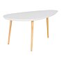 Vado Sofabord - Sofabord, hvid med naturben 60x110x45 cm
