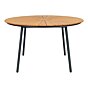 Cleveland Spisebord - Spisebord, teak bordplade, natur, sorte ben ø130x74 cm